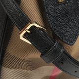 Small Leather and Cotton Satchel