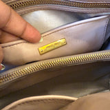 Matelassé Leather Handbag Pink Beige