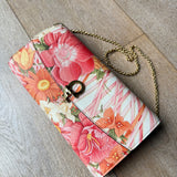 Floral Clutch with Chain