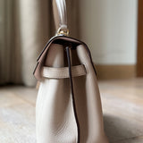 Soft Calfskin Lockme Ever MM Greige