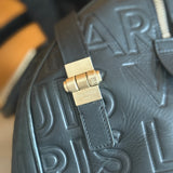 Black Monogram Paris Embossed Leather Limited Edition Speedy Cube 30 Bag