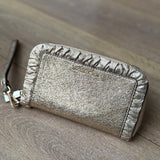 Michael Kors Gold Ruffle Wallet Wristlet