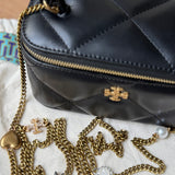 KIRA DIAMOND QUILT VANITY CASE