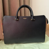 Small Leather and Cotton Satchel