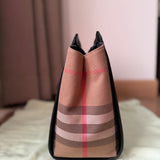 Small Leather and Cotton Satchel