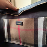 Small Leather and Cotton Satchel