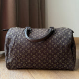 Brown Logo Speedy 30 Small Duffle Bag