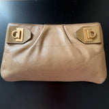 Gancini Leather Clutch and Shoulder Bag
