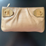 Gancini Leather Clutch and Shoulder Bag