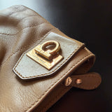 Gancini Leather Clutch and Shoulder Bag